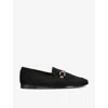 KG KURT GEIGER KG KURT GEIGER WOMEN'S BLACK MADELINE HORSE-BIT CHAIN FABRIC LOAFERS