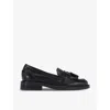 Kg Kurt Geiger Womens Black Mira Tassel-embellished Flat Leather Loafers In Black