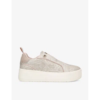 Kg Kurt Geiger Lighter Snake-print Faux-leather Low-top Trainers In Mult/other
