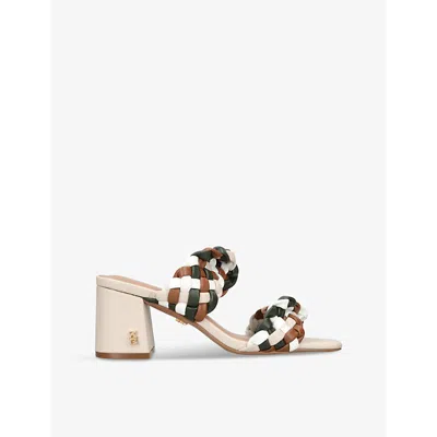 Kg Kurt Geiger Sofie Braided-strap Faux-leather Heeled Sandals In Mult/other