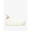 Kg Kurt Geiger Womens White Lighter Logo-badge Faux-leather Low-top Trainers In White