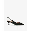 Kg Kurt Geiger Womens Black Aria Slingback Suede Sandals In Black