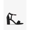Kg Kurt Geiger Womens  Faryn Suedette Heeled Sandals In Black
