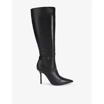 Kg Kurt Geiger Womens Black  Heeled Leather Knee-high Boots Eur 37 / 4 Uk