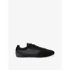 Kg Kurt Geiger Womens Black Listen Rhinestone-embellished Mesh And Suede Low-top Trainers Eur 41 / 8