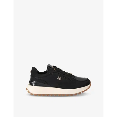 Kg Kurt Geiger Louisa Logo-badge Faux-leather Low-top Trainers In Black