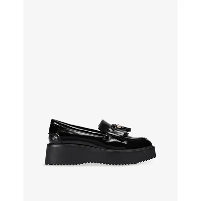 Kg Kurt Geiger Womens Black Maisie Faux-leather Loafers Eur 40 / 7 Uk