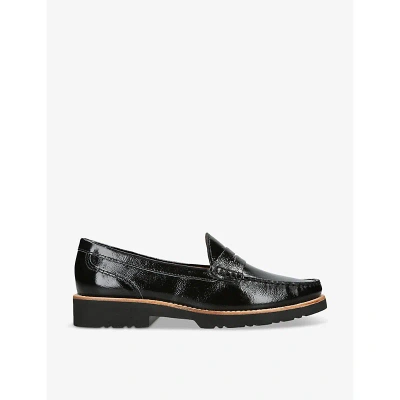 Kg Kurt Geiger Womens Black Melody Patent-leather Loafers
