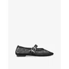 Kg Kurt Geiger Womens  Nico Mesh Ballet Flats In Black