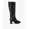 Kg Kurt Geiger Womens Sage Knee-high Leather Boots Blac In Black
