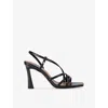 Kg Kurt Geiger Womens Sweetie 95 Strappy Faux-leather Sandals Blac In Black