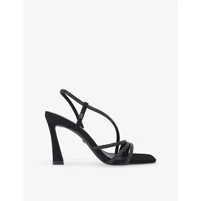 Kg Kurt Geiger Womens Sweetie Gem Woven Heeled Slingbacks Black Eur 37 / 4 Uk