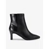 Kg Kurt Geiger Womens Black Tyler Square-toe Faux-leather Ankle Boots In Black
