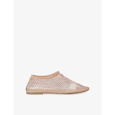 Kg Kurt Geiger Womens Blush Marve Mesh Flats Eur 37 / 4 Uk In Neutral