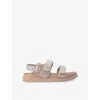 Kg Kurt Geiger Womens Blush Rory Gem Rhinestone-embellished Faux-leather Sandals Eur 36 / 3 Uk In Brown