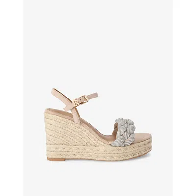 Kg Kurt Geiger Womens  Sadie Woven Wedge Sandals In Blush
