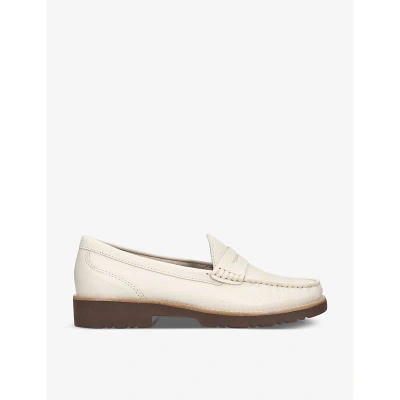 Kg Kurt Geiger Womens Bone Melody Cut-out Strap Leather Loafers