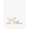 Kg Kurt Geiger Womens  Precious Faux-leather Heeled Sandals In Bone