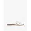 Kg Kurt Geiger Womens  Raven Faux-leather Flat Sandals