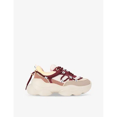 Kg Kurt Geiger Womens  Kaiden Bubble-sole Woven Low-top Trainers In Bone/comb