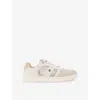 Kg Kurt Geiger Womens Bone/comb Kindred Faux-leather Low-top Trainers Eur 37 / 4 Uk