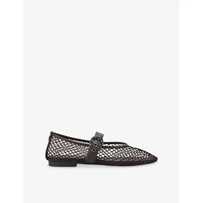 Kg Kurt Geiger Womens Brown Nico Mesh Ballet Flats Eur 36 / 3 Uk
