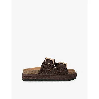Kg Kurt Geiger Womens  Raquel Woven Sandals In Brown