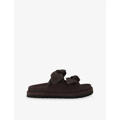 Kg Kurt Geiger Womens Brown/oth Reva Suede Slides Eur 38/5 Uk In Multi