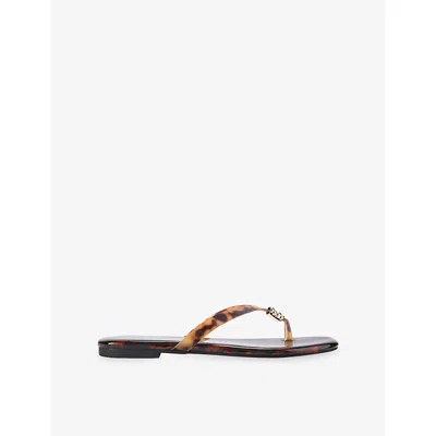 Kg Kurt Geiger Womens Brown/oth Rinse Faux-leather Sandals Eur 40 / 7 Uk