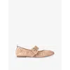 Kg Kurt Geiger Womens  Noa Faux-leather Ballet Flats In Camel