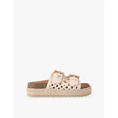 Kg Kurt Geiger Womens  Raquel Woven Sandals In White