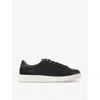 Kg Kurt Geiger Womens Black Eliza Logo-plaque Faux-leather Low-top Trainers In Black