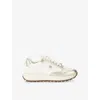 Kg Kurt Geiger Womens  Louisa Faux-leather Low-top Trainers In Gold Comb