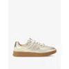 Kg Kurt Geiger Womens Gold Kindred Metallic Faux-leather Low-top Trainers In Gold