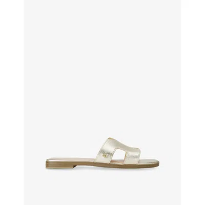Kg Kurt Geiger Womens  Raven Faux-leather Flat Sandals
