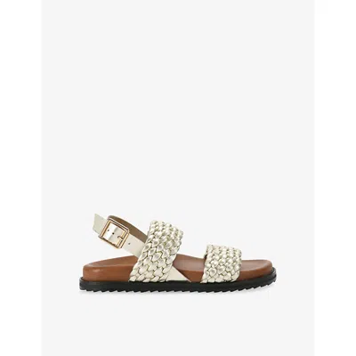 Kg Kurt Geiger Womens  Ringer Leather Sandals In Gold
