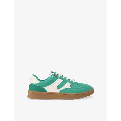 Kg Kurt Geiger Womens  Kindred Faux-suede Low-top Trainers In Green