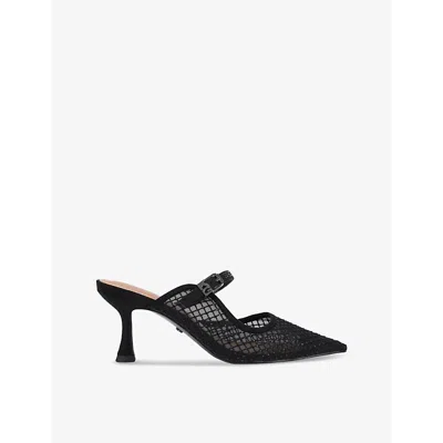 Kg Kurt Geiger Womens Black Alina Gem Mesh Heeled Mules