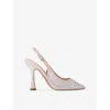Kg Kurt Geiger Womens Blush Aria Gem Woven Heeled Courts Eur 38/5 Uk