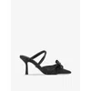 Kg Kurt Geiger Womens Black Avery Bow-embellished Woven Heels In Black