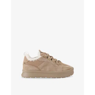 Kg Kurt Geiger Womens Kiara Chunky Woven Trainers Camel