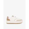 Kg Kurt Geiger Womens  Kick Contrast-panel Faux-leather Low-top Trainers In White/comb