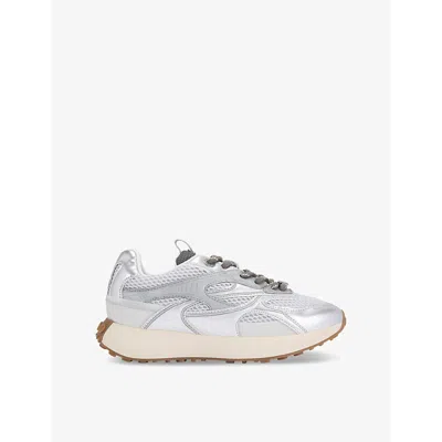 Kg Kurt Geiger Womens Silver Lavish Branded Mesh Low-top Trainers
