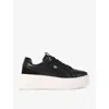 Kg Kurt Geiger Womens Black Leader Faux-leather Platform Trainers In Black
