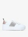 Kg Kurt Geiger Womens White Lighter Gem Faux-leather Low-top Trainers In White