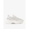 Kg Kurt Geiger Womens Lively Gem Embellished Mesh Low-top Trainers B In Bone