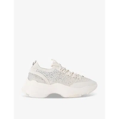 Kg Kurt Geiger Womens Lively Gem Embellished Mesh Low-top Trainers B In Bone