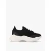Kg Kurt Geiger Womens Lively Knitted Low-top Trainers Blac In Black
