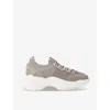 Kg Kurt Geiger Womens Lively Knitted Mesh Low-top Trainers Taup In Taupe