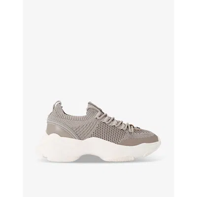 Kg Kurt Geiger Womens Lively Knitted Mesh Low-top Trainers Taup In Taupe